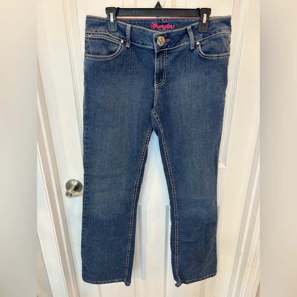 Wrangler Women's Booty Up American Royal low rise bootcut denim jeans sz 9/10x32 - Picture 1 of 5